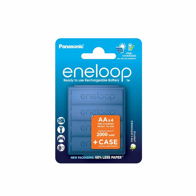 Pilas Recargables Panasonic BK-3MCDE/4CP+CASE