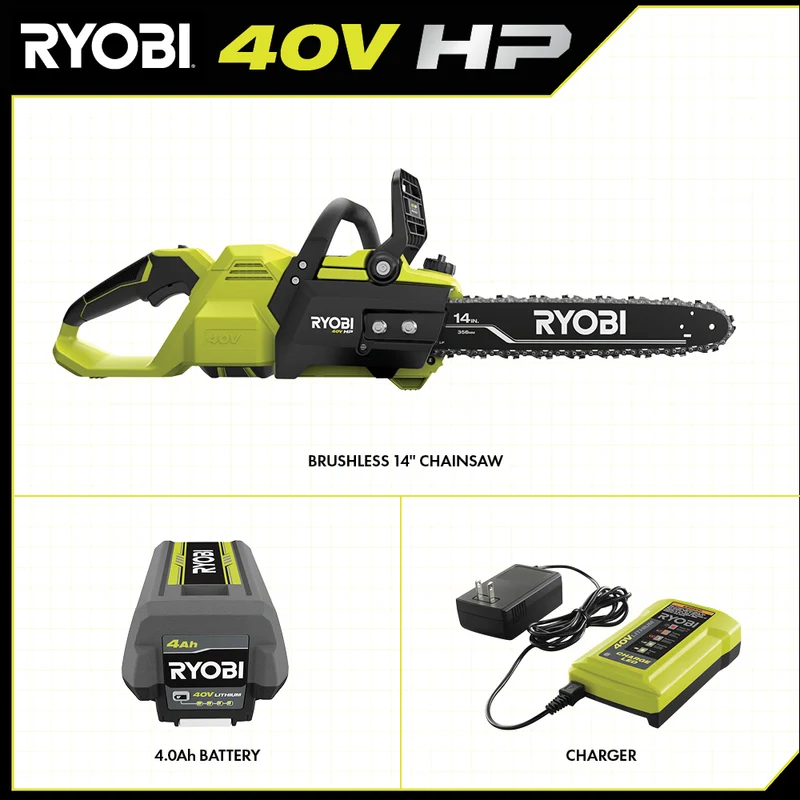 40V HP Brushless 14" Chainsaw Kit