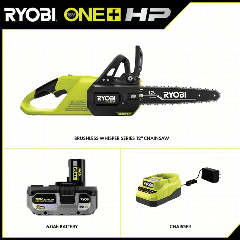18V ONE+ HP Brushless WHISPER SERIES 12" Chainsaw Kit