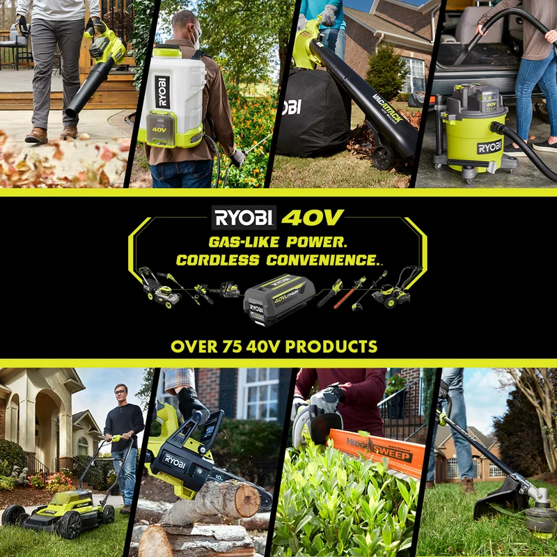40V VAC ATTACK Leaf Vacuum/Mulcher Kit