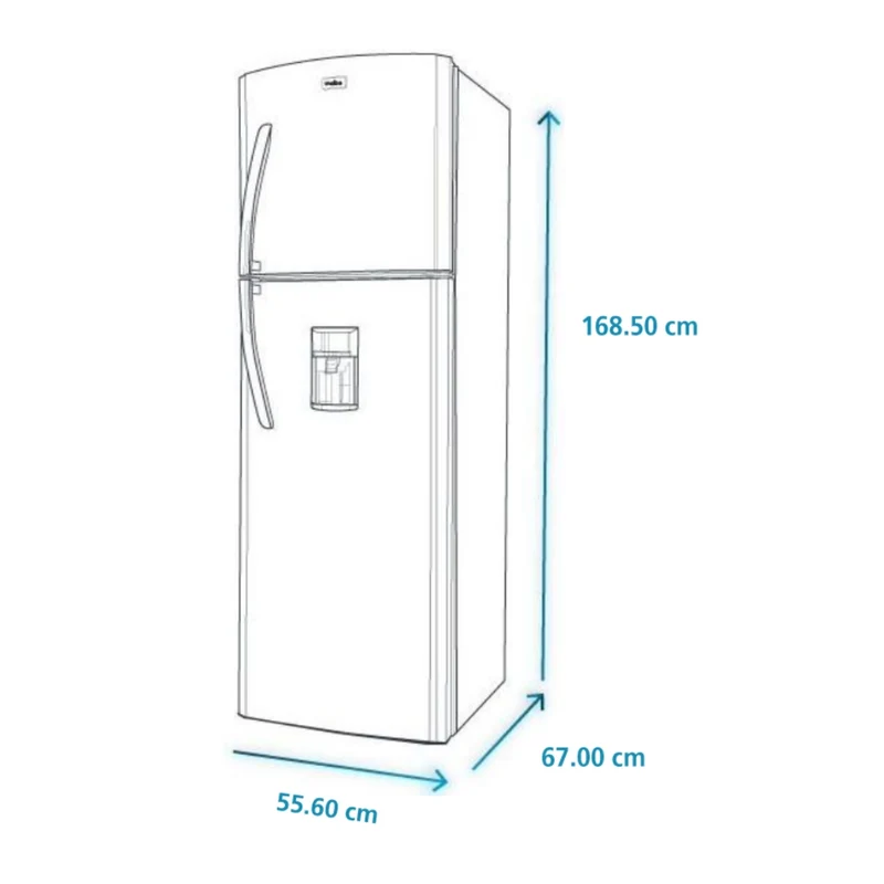 Mabe Refrigeradora Top Freezer 9 Pies Cúbicos, RMA1250FACAE