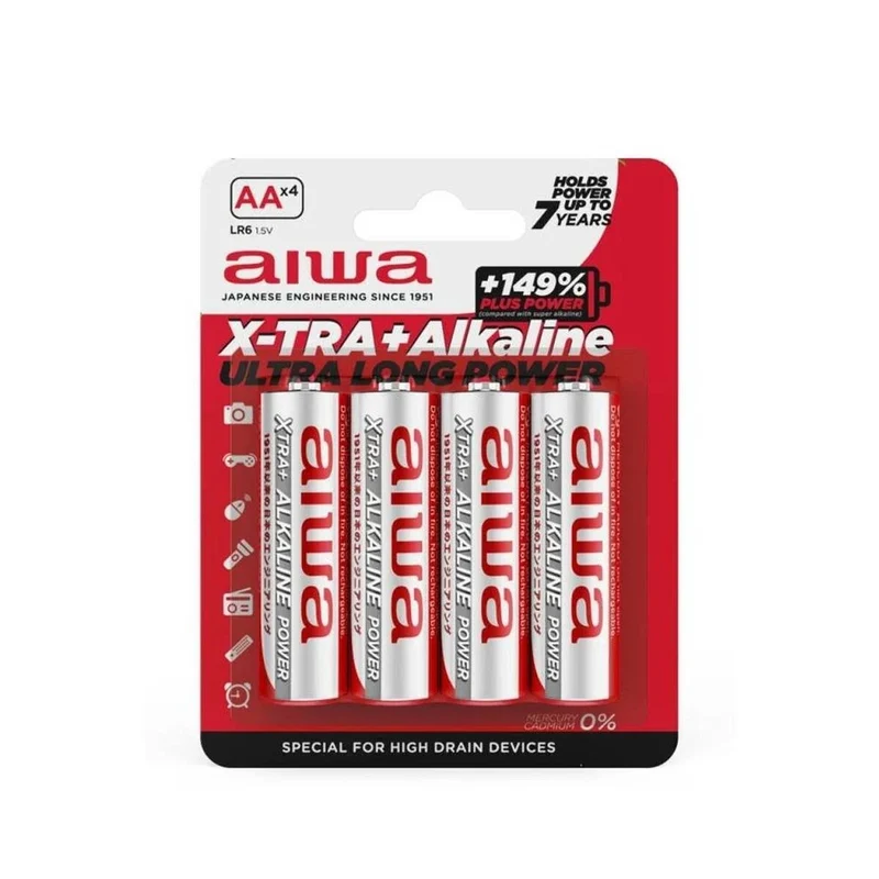 Pilas Aiwa AALR6 4UD 1,5 V AA LR6 (12 Unidades)