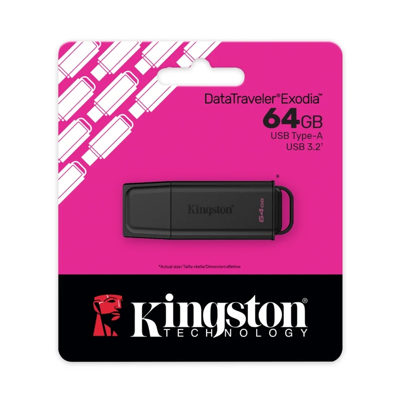 Kingston Memoria Flash USB 3.2 Gen 1 DataTraveler Exodia Negro, DTXG2