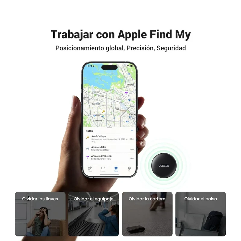 Ugreen Localizador Smart Bluetooth Compatible con iOS CM520, 60387