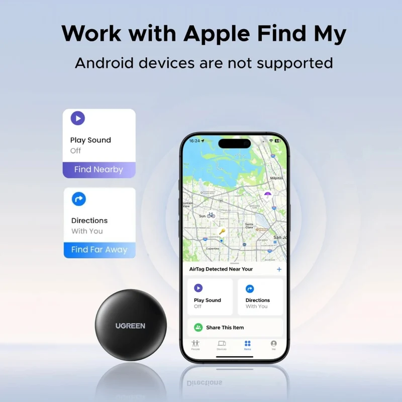 Ugreen Localizador Smart Bluetooth Compatible con iOS CM520, 60387
