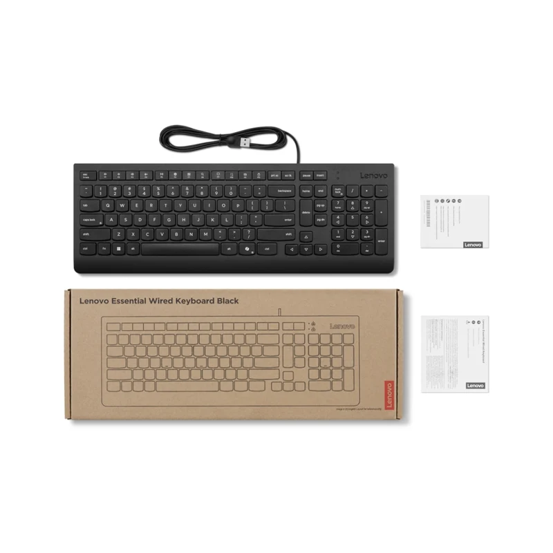 Lenovo Teclado Alámbrico Essential en Español, 4Y41R64657