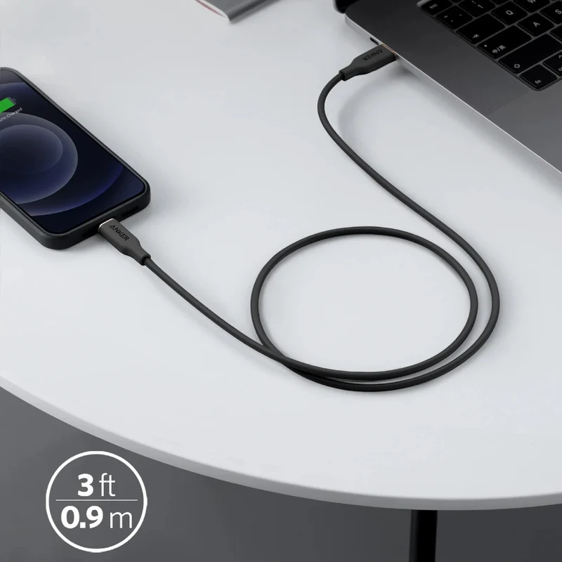 Anker Cable de Carga PowerLine III Flow USB-C a Lightning, 3 Pies