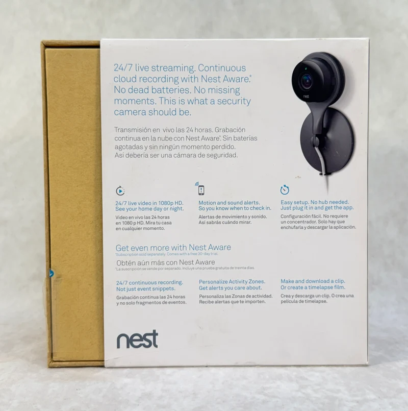 Nest Cam Indoor Security Camera A00005 - New in Open Box