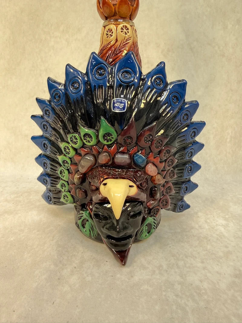 Grupo Corona Aztec Eagle Warrior Tequila Decanter Shot Glass