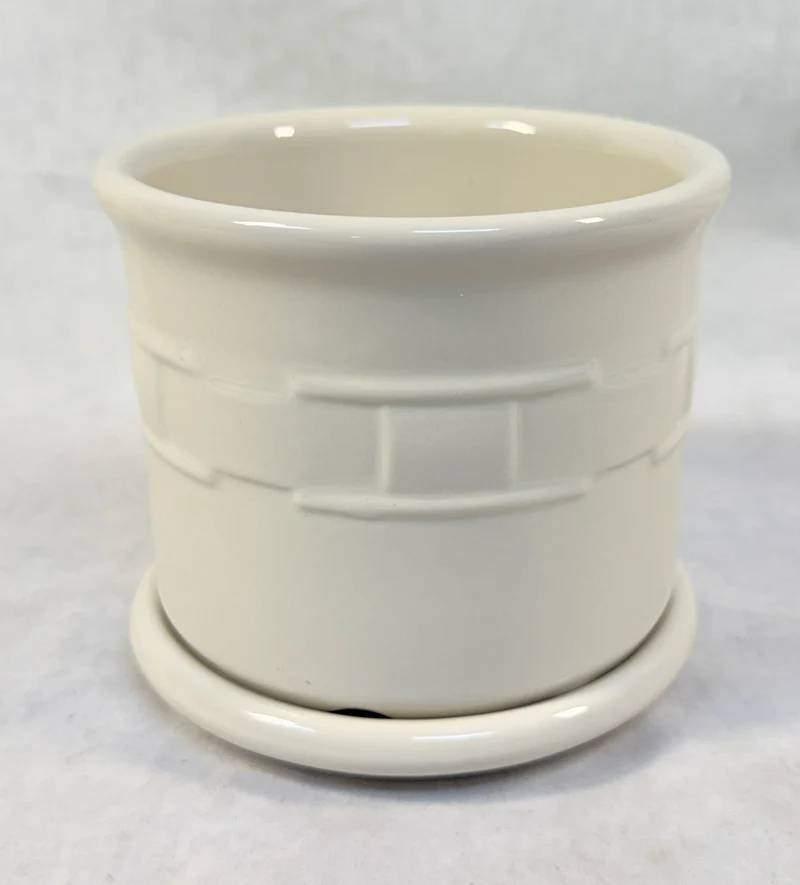 Longaberger Pottery 4" Planter with Saucer