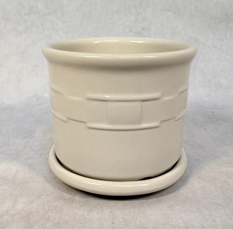 Longaberger Pottery 4" Planter with Saucer
