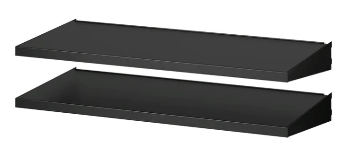 IKEA Bror 2x Black 33.5" x 15.75" Shelves 005.704.20 - Brand New!