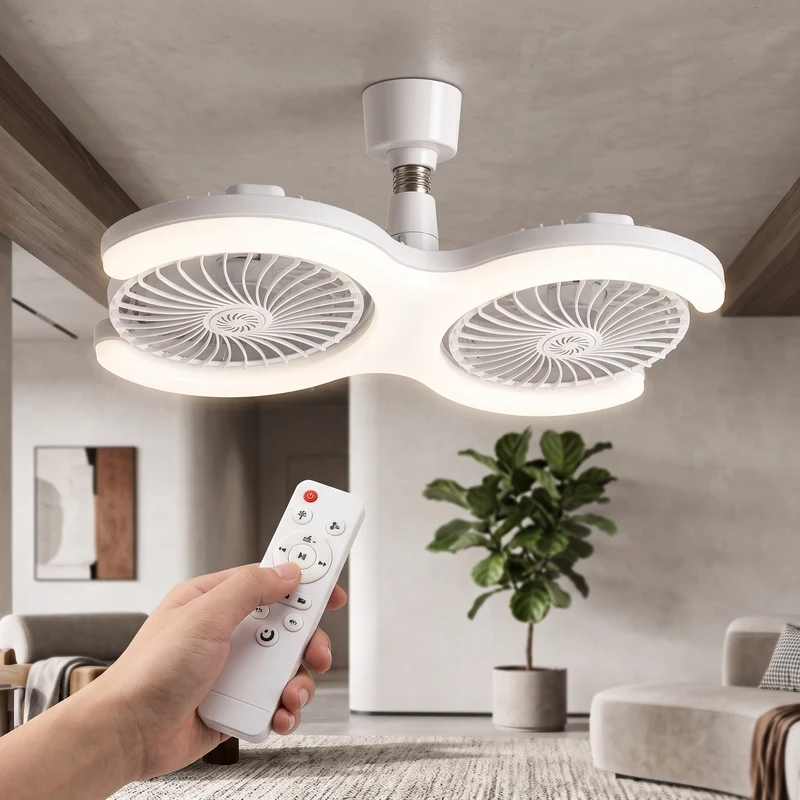 Skyloop Dual-Head Ceiling Fan Light