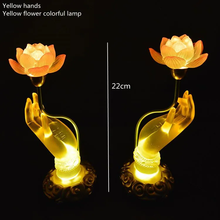 Sacred Lotus Hand Crystal Lamp