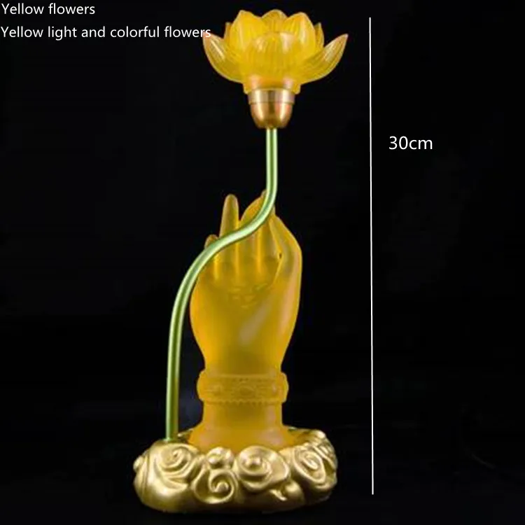 Sacred Lotus Hand Crystal Lamp