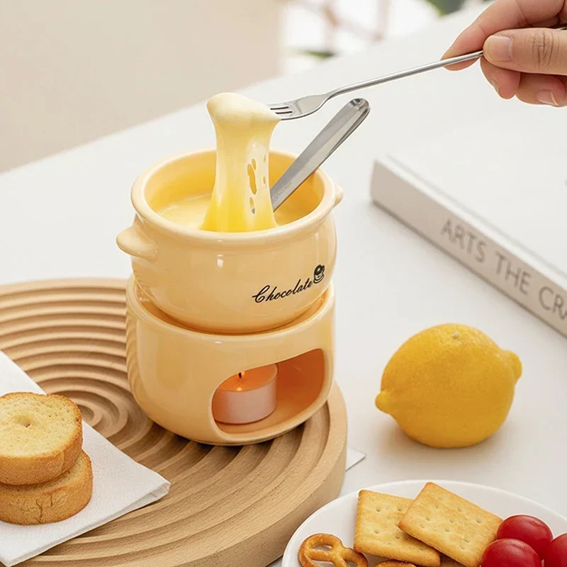 Warm Dip Chocolate Cheese Fondue Pot