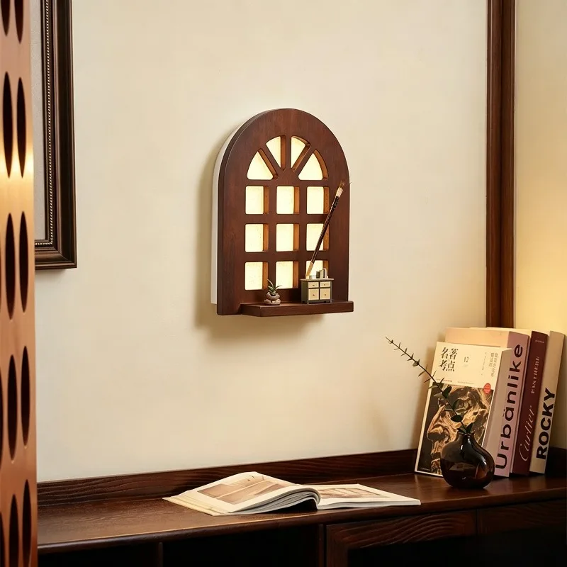 Warm Glow Arch Window Shelf Lamp