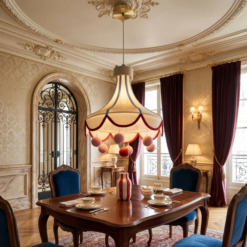 Tent Canopy Pom-Pom Pendant Ceiling Lamp