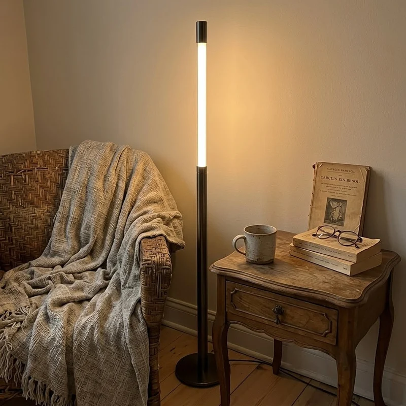Lumi Minimal LED Slide-Open Floor Lamp