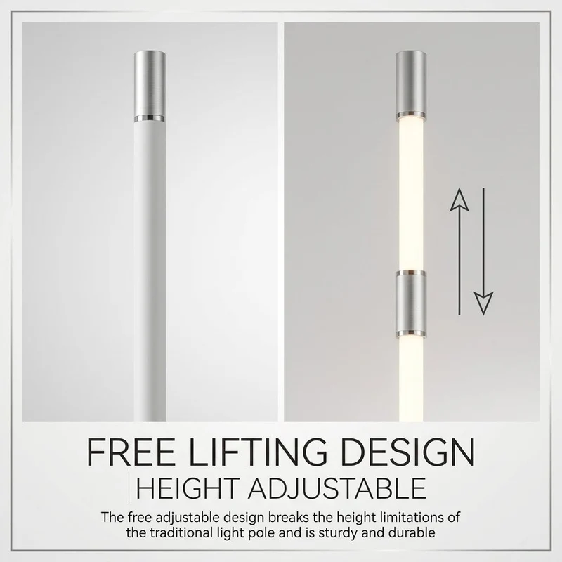 Lumi Minimal LED Slide-Open Floor Lamp