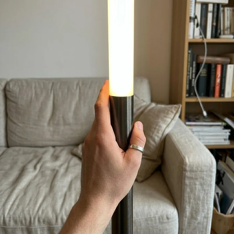 Lumi Minimal LED Slide-Open Floor Lamp