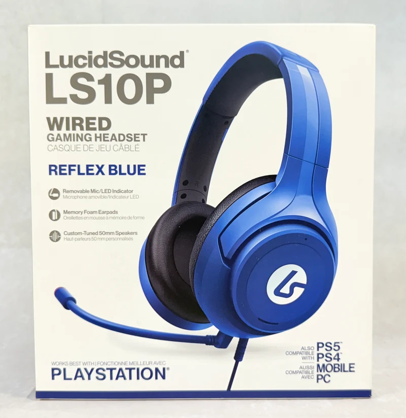 LucidSound LS10P Wired Gaming Headset, Reflex Blue - Brand New!