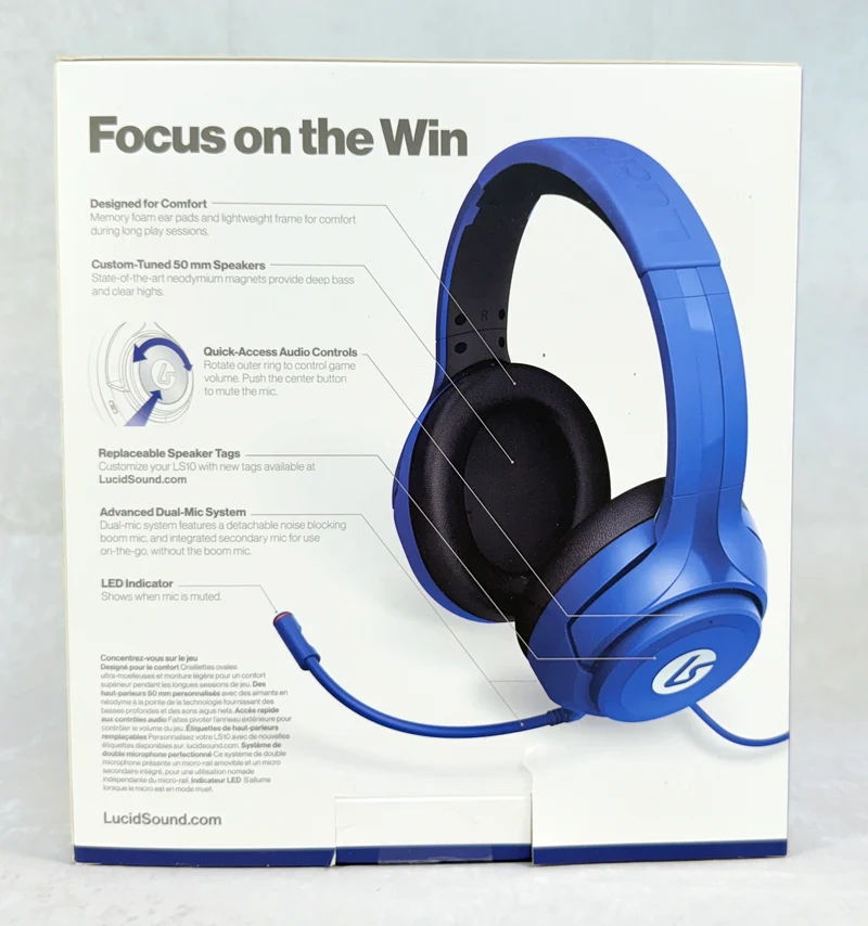 LucidSound LS10P Wired Gaming Headset, Reflex Blue - Brand New!