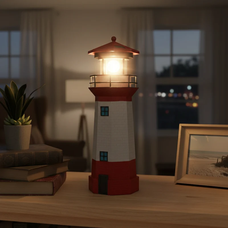 LED Lighthouse Solar Outdoor Landscape Lamp