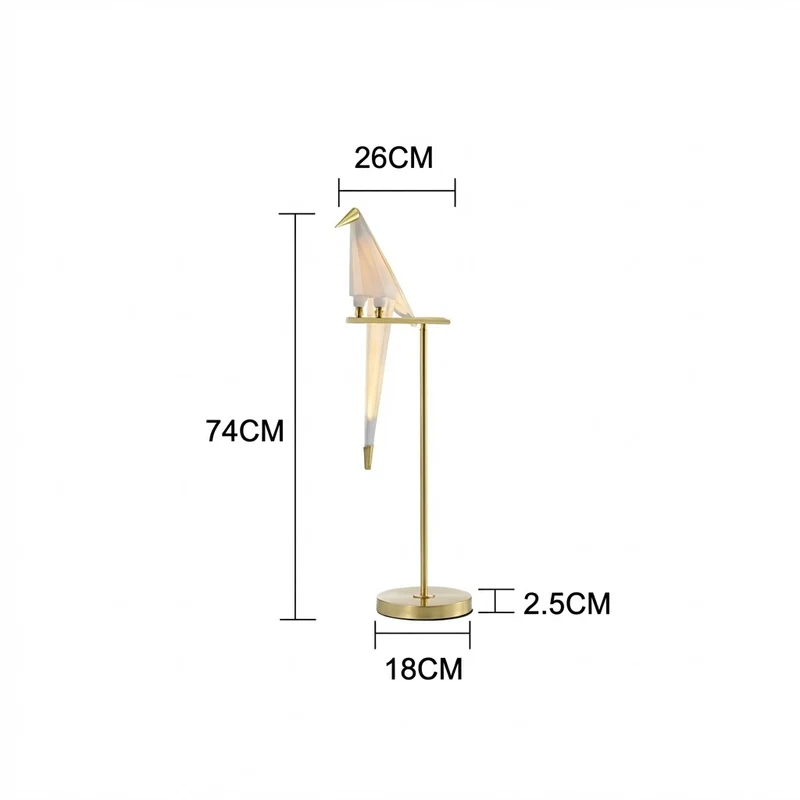 Origami Bird Sculptural Floor Lamp