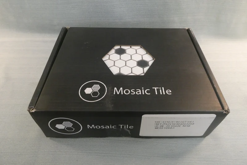 Mosaic Tile 1" White Hex with Black Dot - 10 12.25" x 10.5" sheets - New in Box!