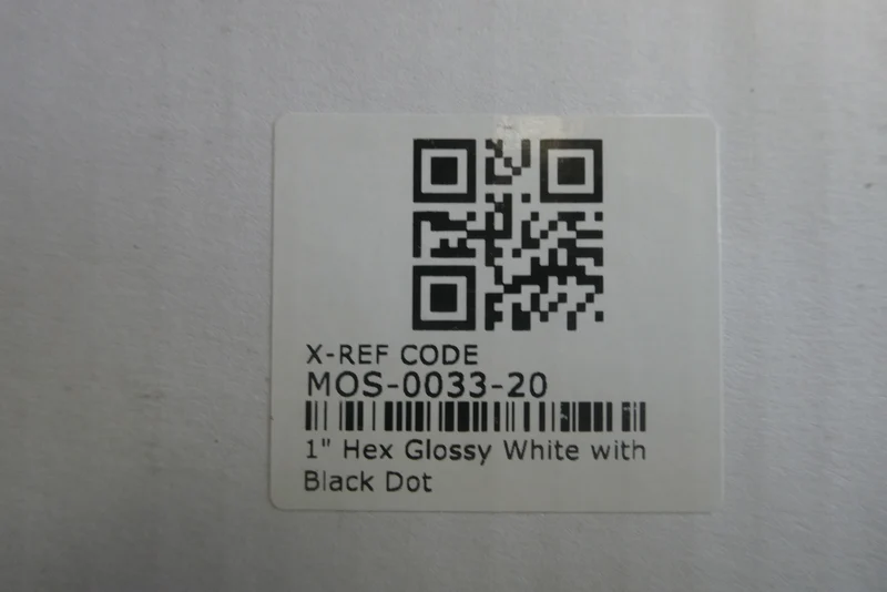 Mosaic Tile 1" White Hex with Black Dot - 10 12.25" x 10.5" sheets - New in Box!