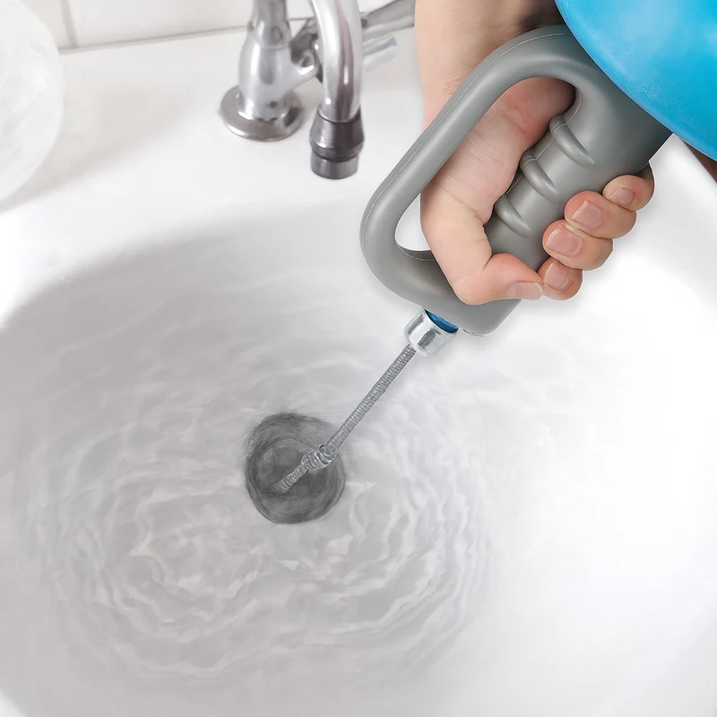 Manual Hand-Crank Drain Snake Shape Plumbing Tool