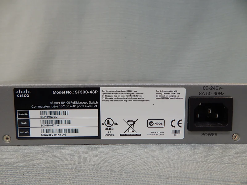 Cisco 48-Port 10/100 PoE Managed Switch