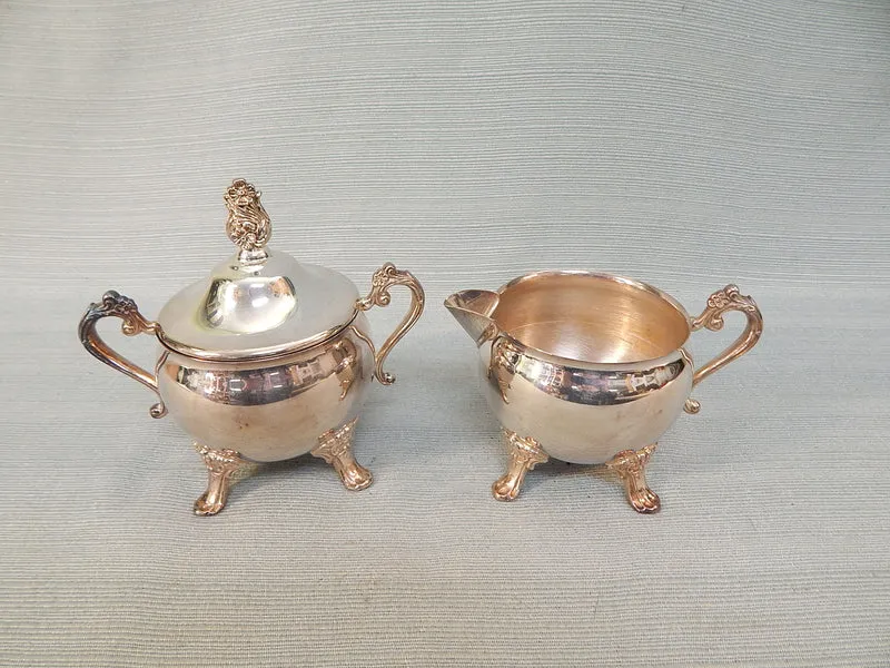 Gorham "Newport" Silver Plate Sugar and Creamer