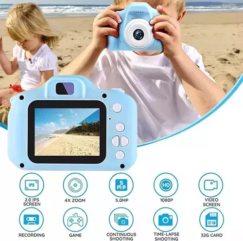 Cámara digital creativa para niños: ¡incluye tarjeta de memoria Gratis!