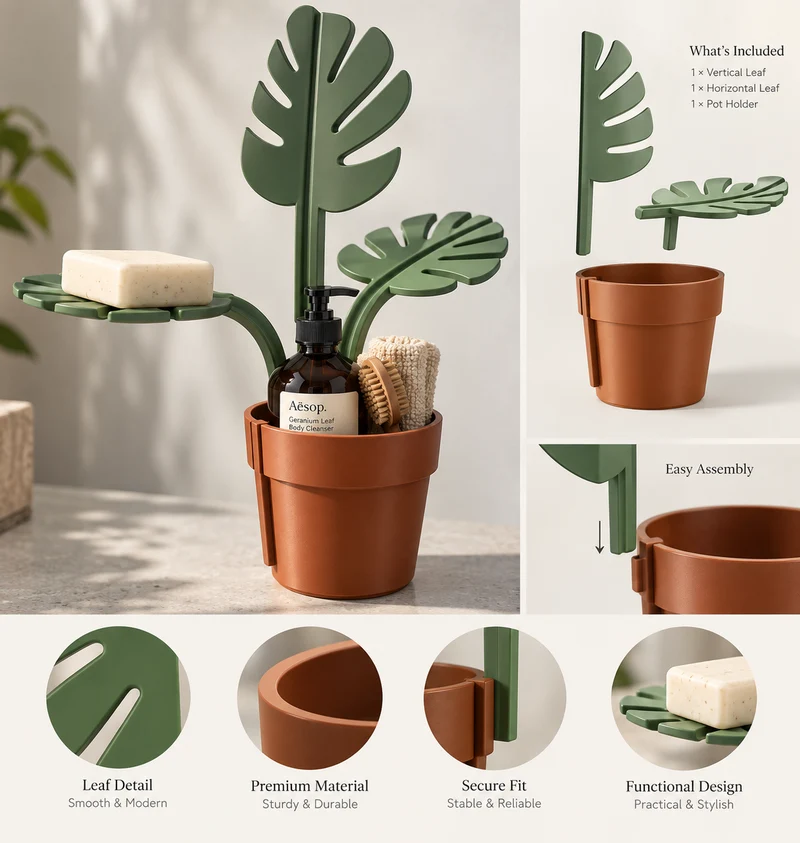 Mirror Pot Bathroom Organizer