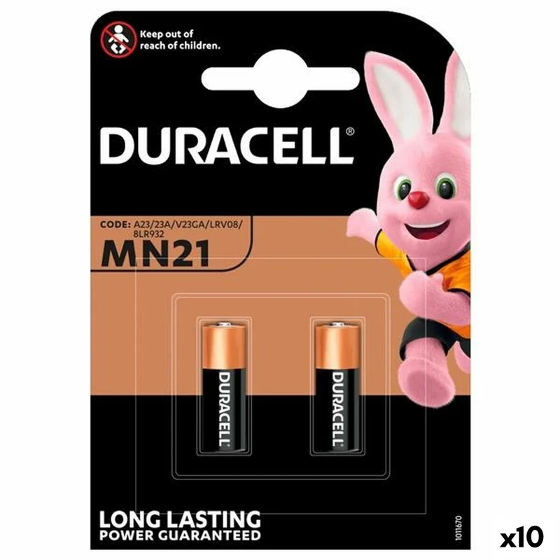 Pilas Alcalinas DURACELL 12 V MN21 (10 Unidades)