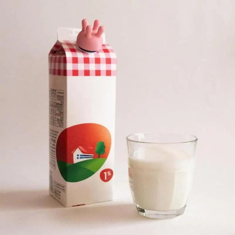 Spill Prevention Reusable Cow Milk Pourer Lids