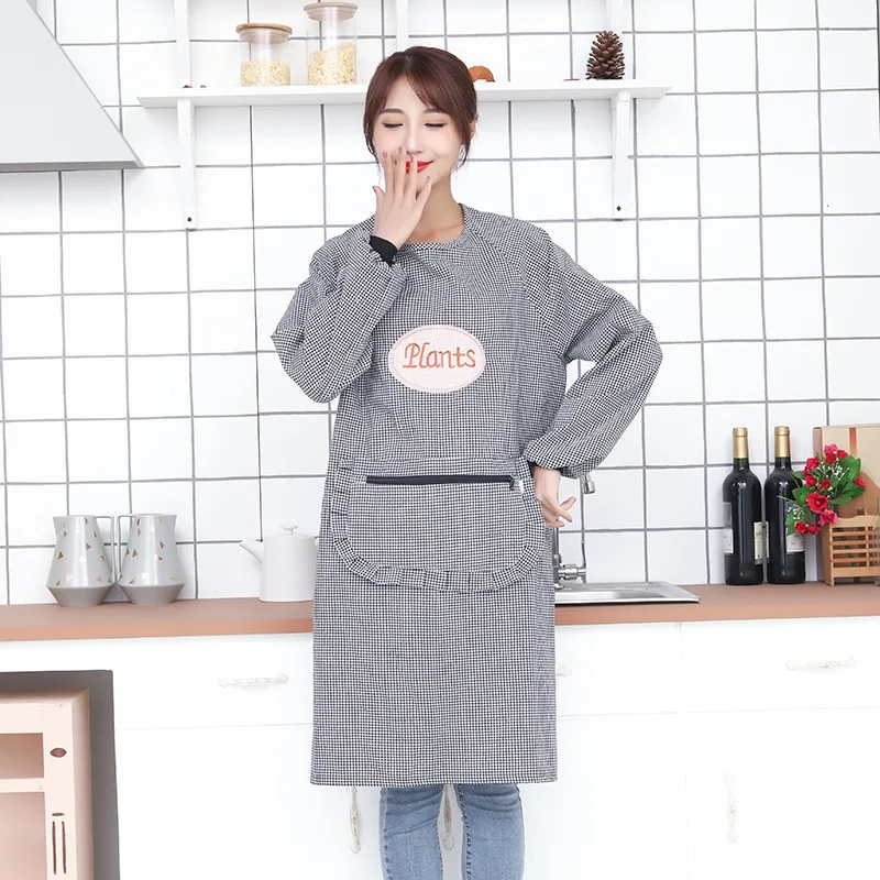 Cute Long Sleeve Waterproof Kitchen Apron