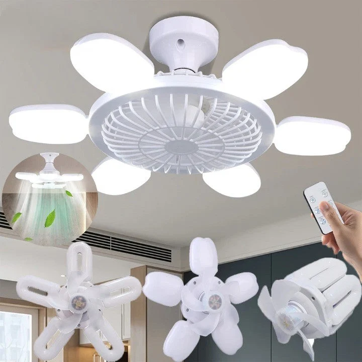 Silent Adjustable Remote Control Ceiling Foldable Fan Lamp