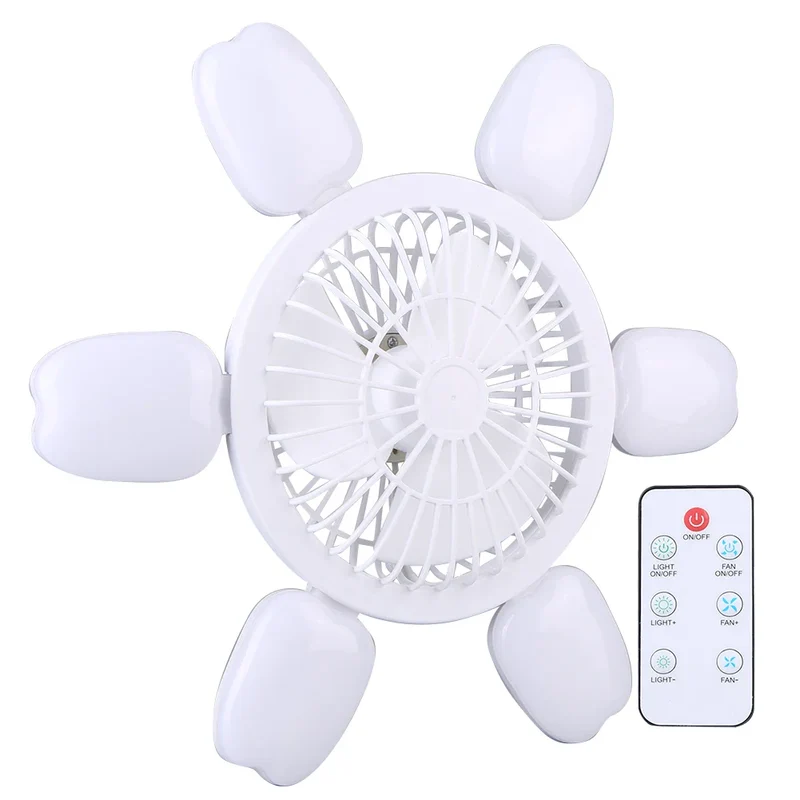 Silent Adjustable Remote Control Ceiling Foldable Fan Lamp