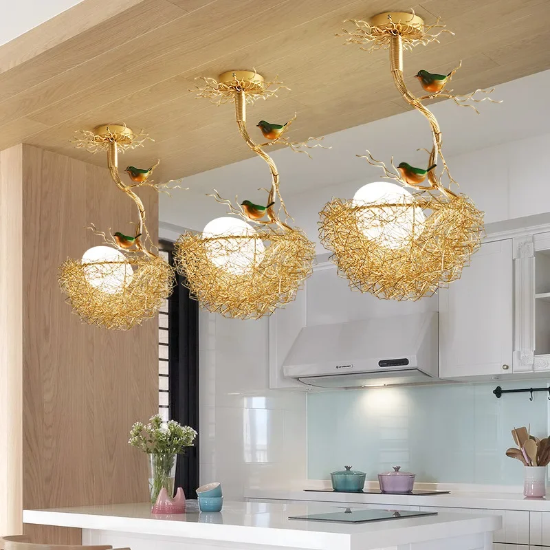 Bird Nest Egg Rustic Minimalist Lamp