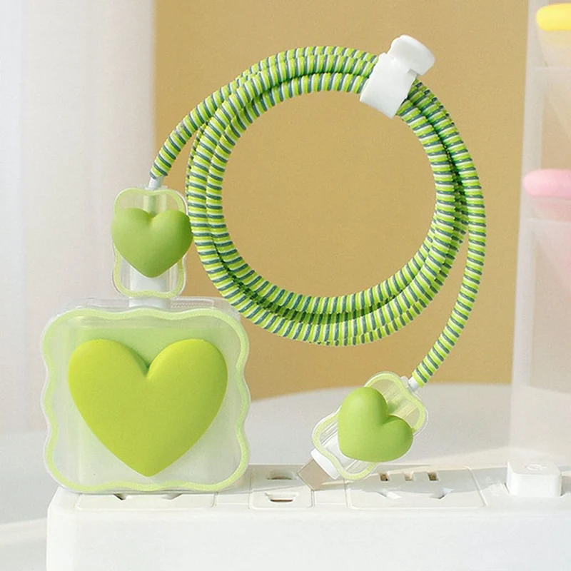 Transparent Love Charging Cable Protector Case