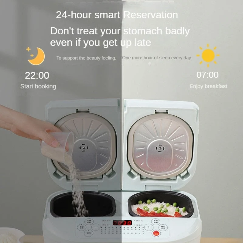 All-In-One Double Container Intelligent Electric Rice Cooker