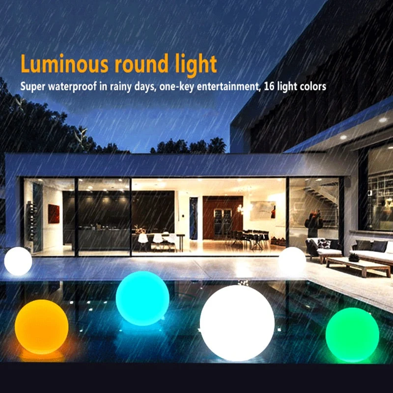 Shiny Moon Solar LED Waterproof Garden Ball Light