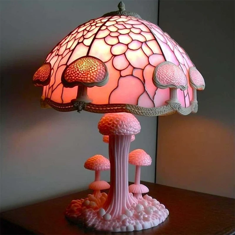 Colorful Mushroom Resin Lamp