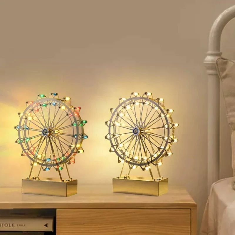 Colorful Rotating Wheel Table Lamp