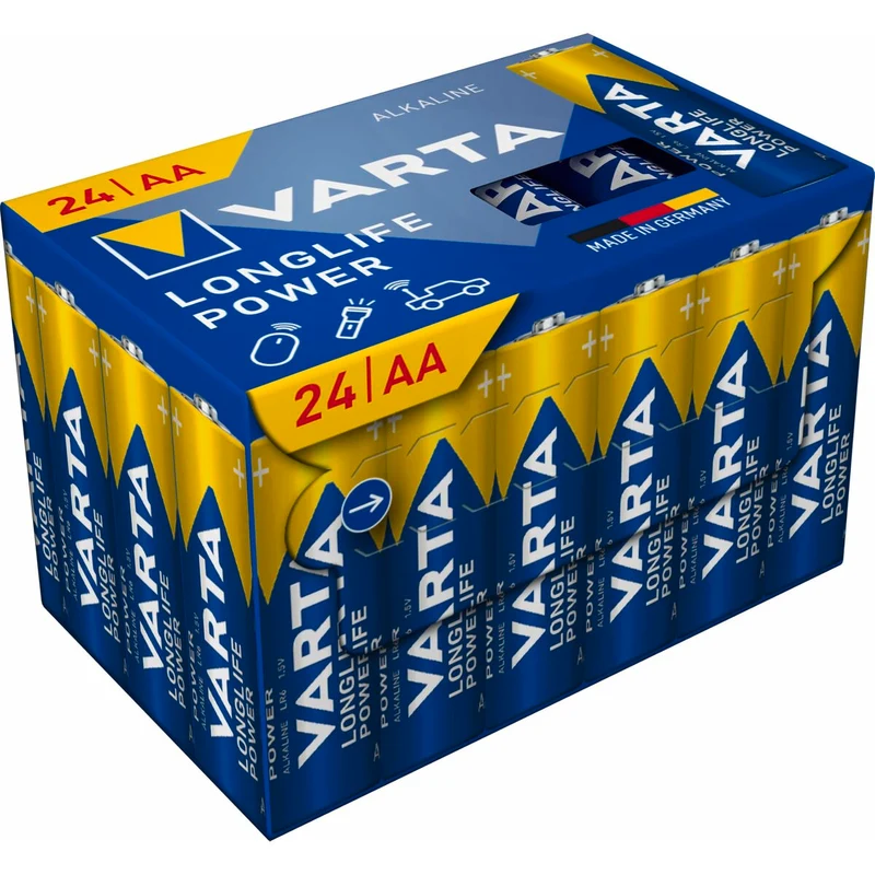 Pilas Varta alkalina longlife power aa - lr06 1,5 V AA LR06 (24 Piezas) (24 Unidades)