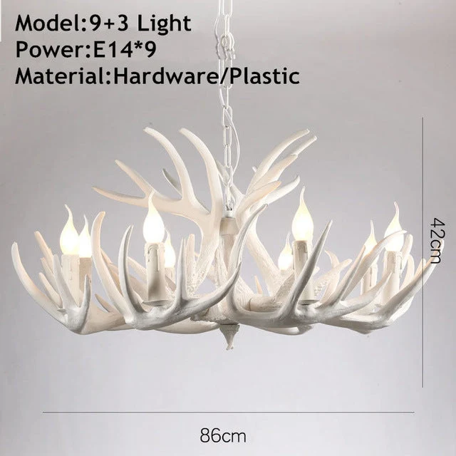 American Loft Style Deer Horn Pendant Light