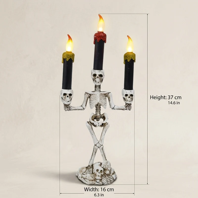 Scary Skeleton Halloween Candle Lights